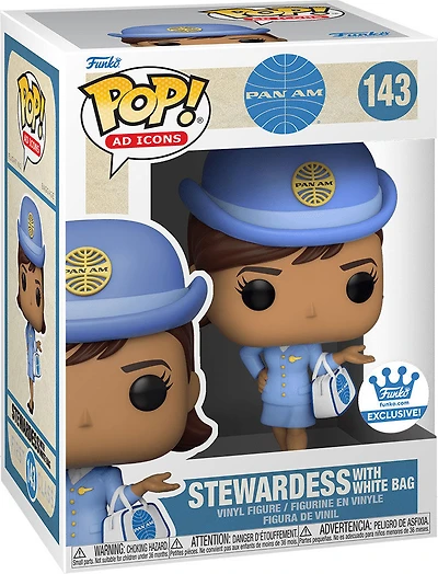 Figurine en Vinyle Hôtesse de l'air Pan Am avec sac blanc  par Funko POP! Pan Am: Ad Icons