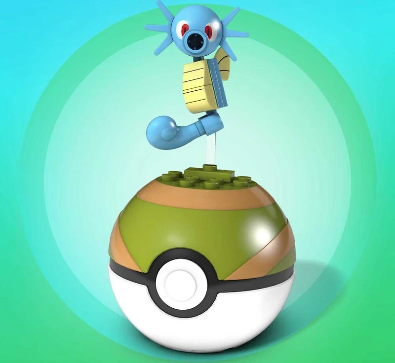 Mega Pokemon Horsea Construction Set with character figures (19 Pieces)