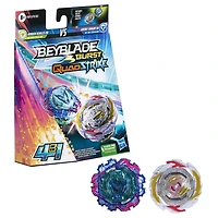 Beyblade Burst QuadStrike Dual Pack, pack de 2 toupies de compétition Gambit Dragon D8 et Ambush Achilles A8