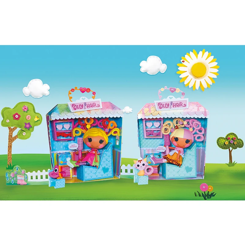 Lalaloopsy Silly Hair Doll - Scoops Waffle Cone with Pet Cat, 13" ice cream theme hair styling doll