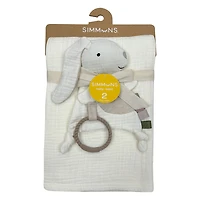 30"X40" Simmons Musln Blanket with Toy Coconut