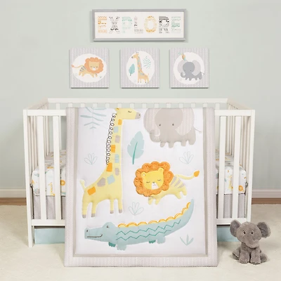 Sammy & Lou Jungle Pals 4 Piece Crib Bedding Set