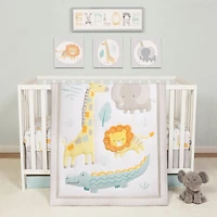 Sammy & Lou Jungle Pals 4 Piece Crib Bedding Set