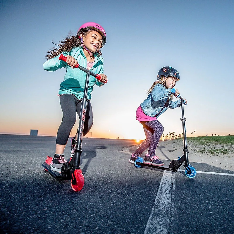 Trotinette rouge pour enfants Neon Vector pliable avec roues DEL