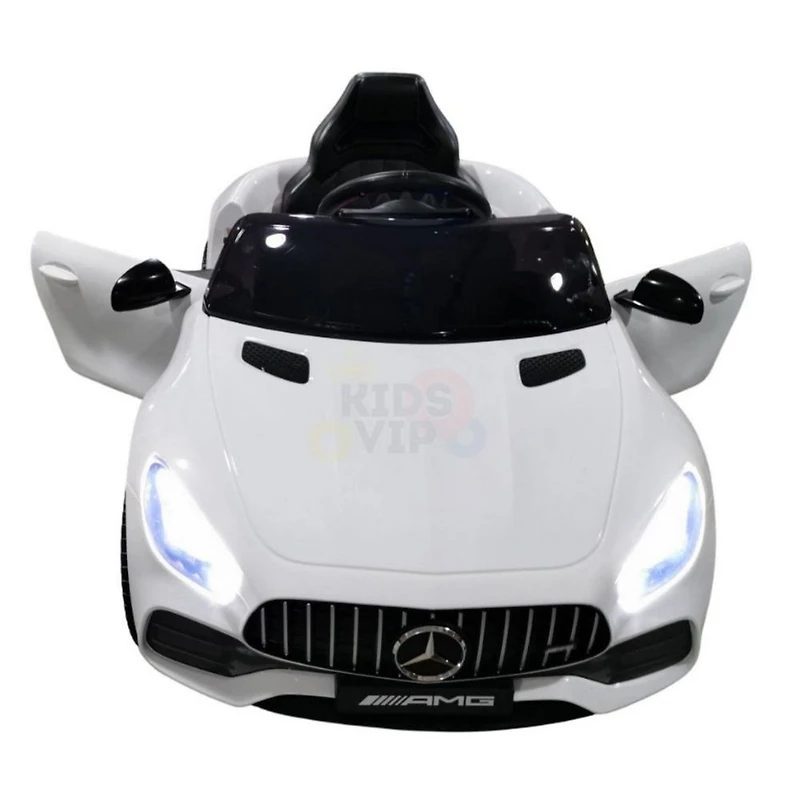 KidsVip 12V Enfants et Tout-Petits Mercedes GT Edition Voiture Eléctrique avec Commande à Distance - Blanc