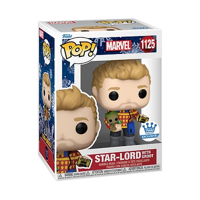 POP Marvel:Holiday-Starlord a/Groot - Notre exclusivité