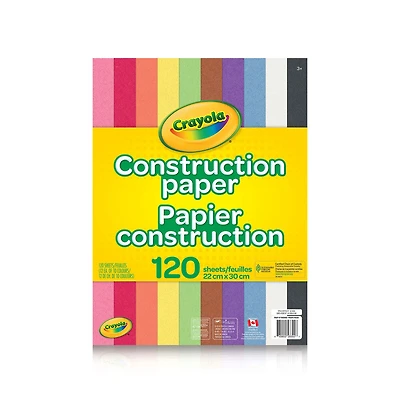 Papier construction Crayola 120 feuilles