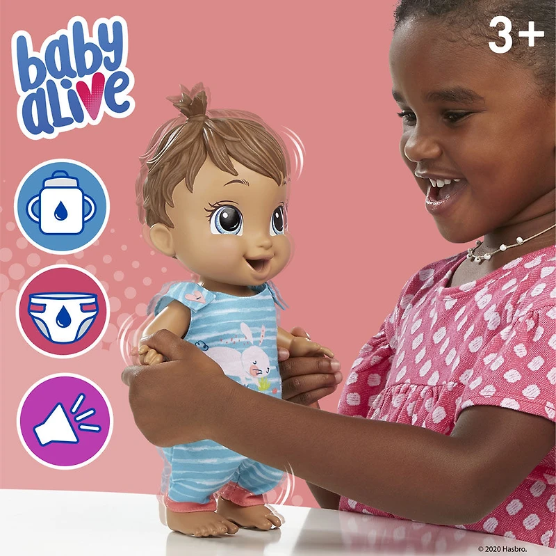 Baby Alive Baby Gotta Bounce Doll, Bunny Outfit, Bounces with 25+ SFX and Giggles, Drinks and Wets