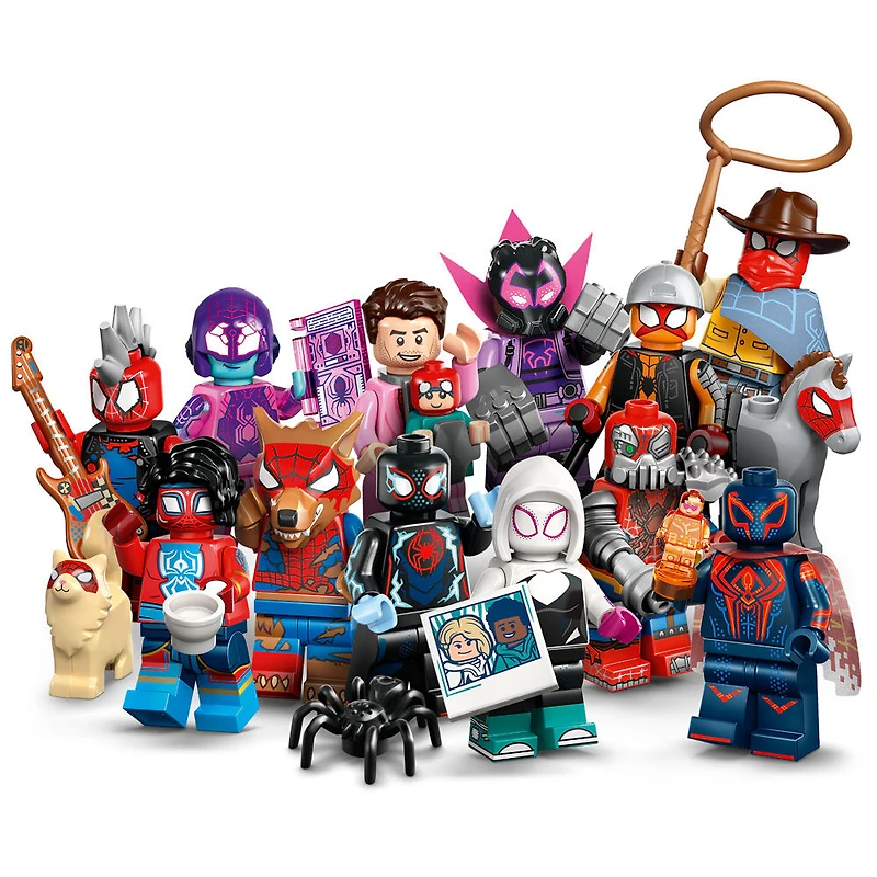 LEGO Minifigures Spider-Man: Across the Spider-Verse 6 Pack - Pretend Play Toys for Kids - 66797