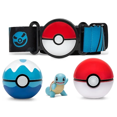 Pokémon - Ensemble de ceinture Clip 'N Go pour ballon Poké - Scuba Ball (Dive Ball), Poké Ball et Carapuce (Squirtle) no 1