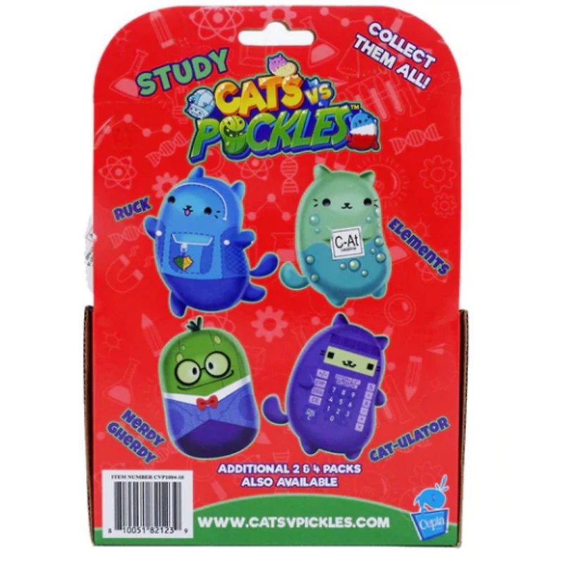 Cats vs Pickles! Study 4-Pack Plushes