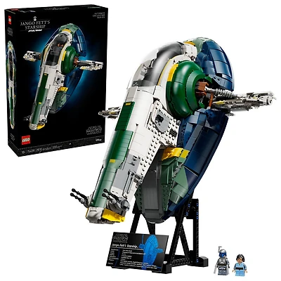 LEGO Star Wars : L'Attaque des clones Le Vaisseau de Classe Firespray de Jango Fett, Ensemble à Exposer 75409