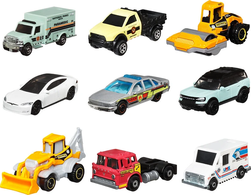 Matchbox - Coffret-cadeau de 9 véhicules - Les styles peuvent varier.