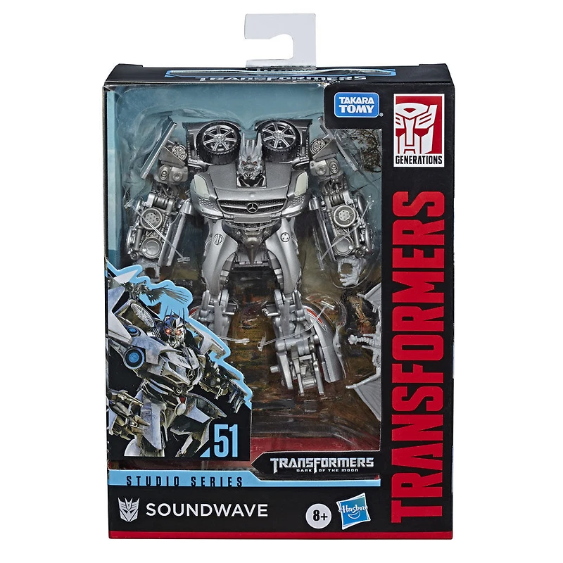 Jouets Transformers Studio Series 51, figurine Soundwave de classe Deluxe du film Transformers : La face cachée de la lune, taille de 11 cm