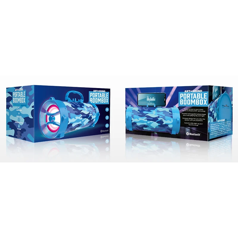 Art+Sound Portable Boombox Blue Camo - English Edition