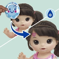 Baby Alive, Bella va mieux, coffret de poupée (cheveux bruns foncés) pour jouer au docteur