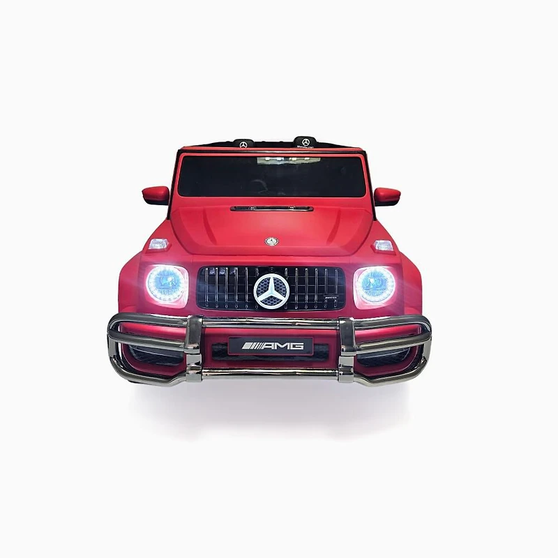 KIDSVIP Voiture 2 places à enfourcher Mercedes G Series 24V 4x4 Kids sous licence officielle avec roues en caoutchouc, musique, RC