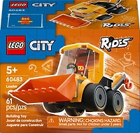 LEGO City Véhicules - La chargeuse - Jouet de construction miniature avec figurine d'ouvrier - 60483