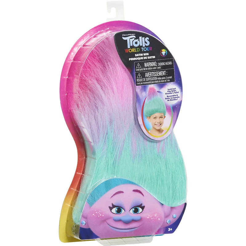 Perruque Troll-rifique de Satin de DreamWorks Trolls World Tour