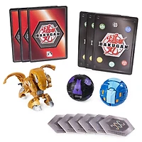 Bakugan - Coffret de départ 3 personnages, Aurelus Howlkor, Créatures transformables à collectionner.