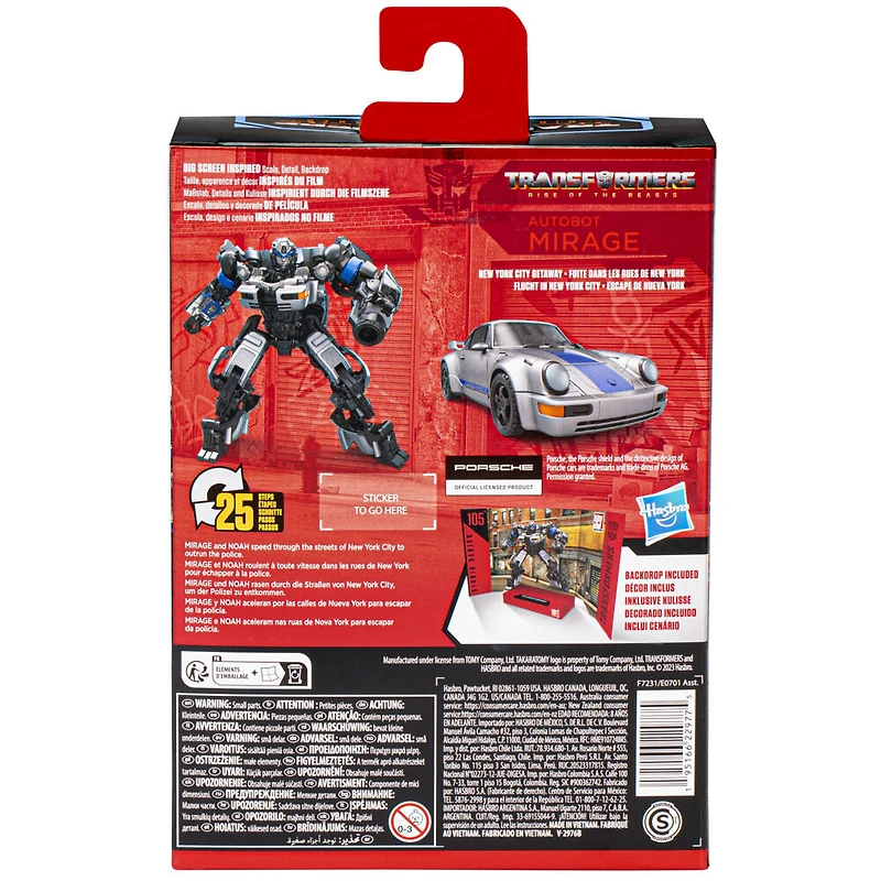 Transformers Generations Studio Series 105, figurine Autobot Mirage classe Deluxe de 11 cm, Transformers: Rise of the Beasts