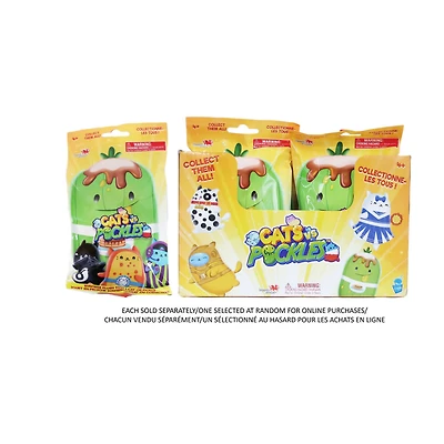 Chats contre Cornichons ! Sacs-mystères en peluche de 4 pouces - Gold Wave