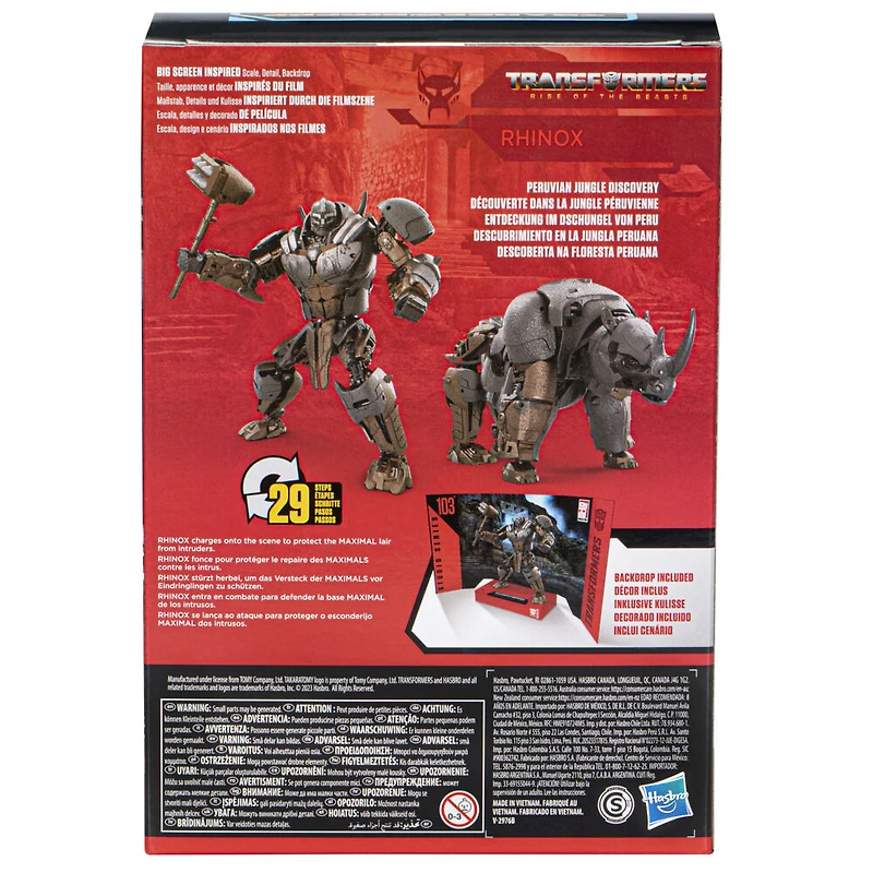 Transformers Generations Studio Series 103, figurine Rhinox classe Voyageur de 16,5 cm, Transformers: Rise of the Beasts