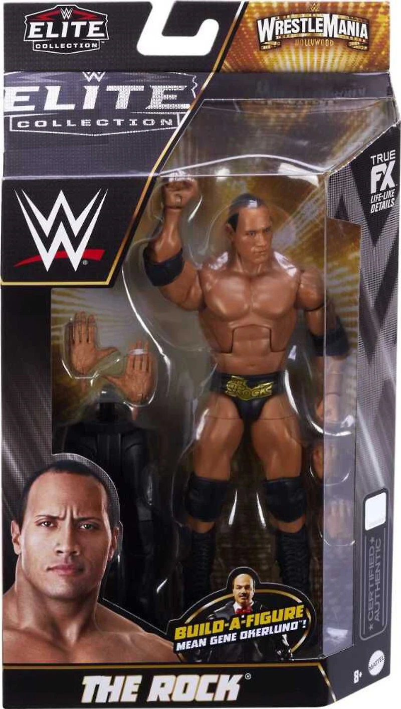 WWE Figurine articulée Élite WrestleMania The Rock
