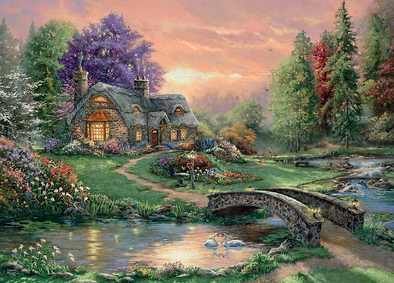Thomas Kinkade - Sweetheart Retreat - Puzzle 1000 Pièces