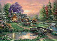 Thomas Kinkade - Sweetheart Retreat - Puzzle 1000 Pièces