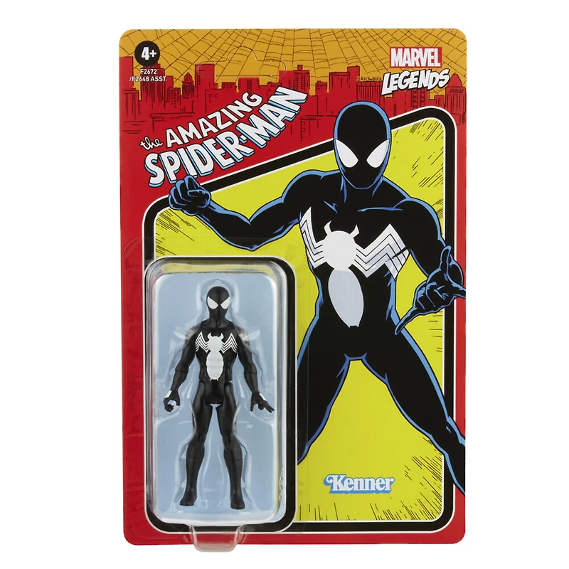 Marvel Legends Series Retro 375, figurine de collection rétro Symbiote Spider-Man de 9,5 cm
