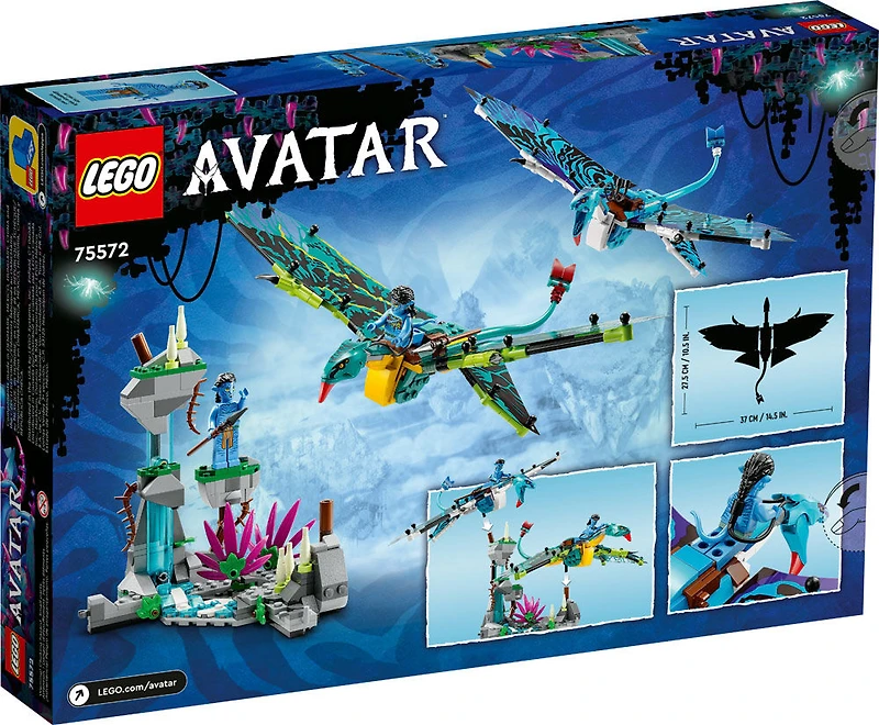 LEGO Avatar Jake and Neytiri's First Banshee Flight 75572 Building Toy Set (572 Pcs)