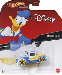 Hot Wheels Donald Duck Character Car, Collectible 1:64 Scale Toy Car Inspired by Popular Disney Entertainment