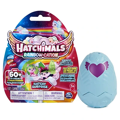 Hatchimals CollEGGtibles, Hatchy Surprise Rainbow-cation avec 1 petit enfant ou 2 bébés (les styles peuvent varier)