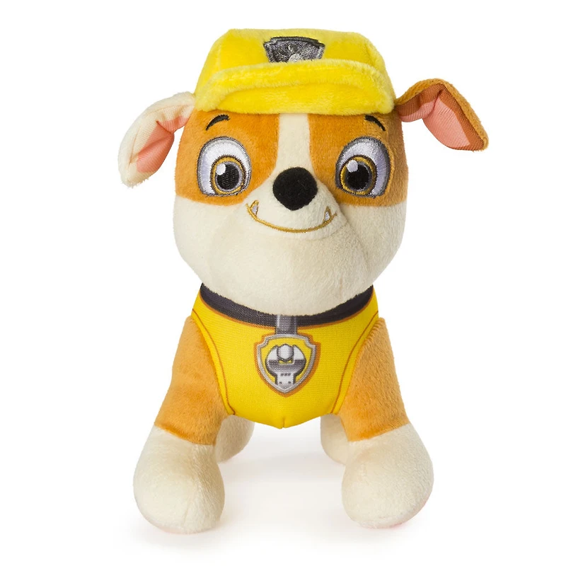PAW Patrol - 8" Rubble Plush Toy, Standing Plush with Stitched Detailing