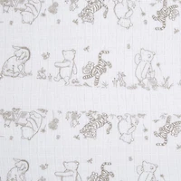Muslin Swaddle Blk 4 Pack - Disney Winnie