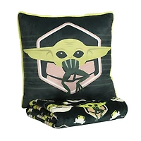 Ensemble de jeté et coussin 2 pièces Star Wars The Mandalorian