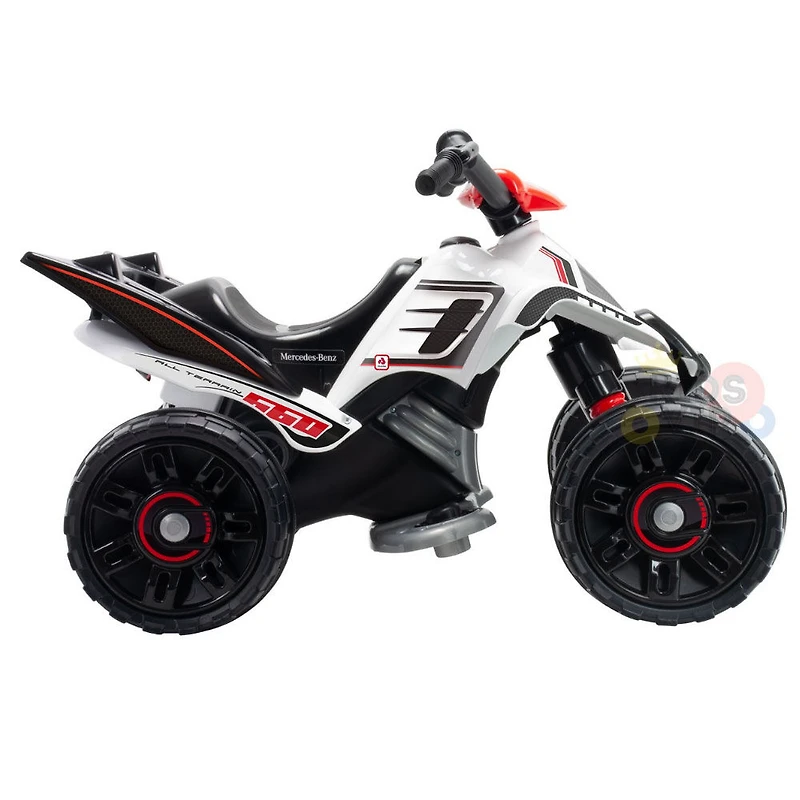 KidsVip 12V Kids and Toddlers Mercedes Mantis Ride on Car w/ Oversized Wheels - White - English Edition - R Exclusive