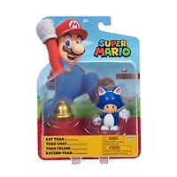 Figurine Super Mario de 4 pouces - Crapaud chat avec Super cloche 