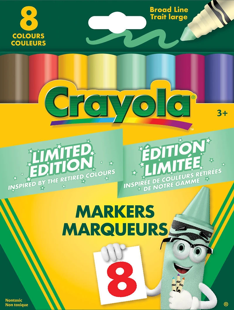 Marqueurs à trait large Crayola édition limitée - Paquet de 8