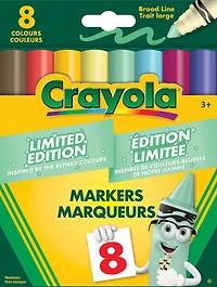 Marqueurs à trait large Crayola édition limitée - Paquet de 8