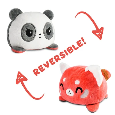 TeeTurtle Peluche Réversible Panda et Panda Rouge - Noir & Blanc/Rouge - Édition anglaise