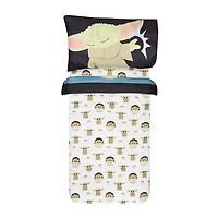 Star Wars The Mandalorian 3 Piece Toddler Bedding Set with Reversible Comforter, Fitted Sheet and Pillowcase by Nemcor