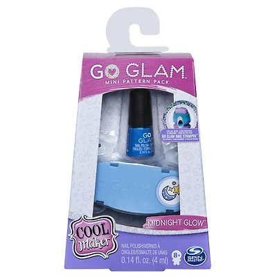 Cool Maker, GO GLAM Midnight Glow Mini Pattern Pack Refill, Decorates 25 Nails with the GO GLAM Nail Stamper