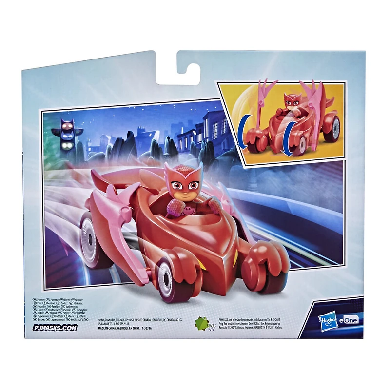 Les Pyjamasques Bibou, véhicule de luxe, Astro-Hibou qui bat des ailes avec figurine Bibou