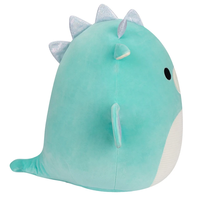 Squishmallows 16" - Miles le dragon sarcelle avec ventre en velours côtelé