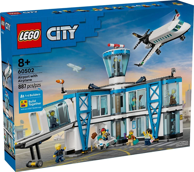 LEGO City Airport with Airplane Building Toy Building Toy for Kids, Boys & Girls, Ages 8+ - 60502