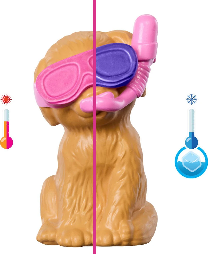 Barbie-Coffret Piscine des Chiots-poupée, 2chiots et 6accessoires