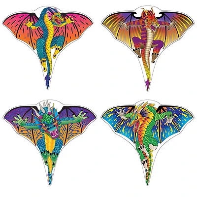X Kites - Assort. De Cerfs-Volants Dragons 28 Po