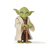 Star Wars Galaxy of Adventures Yoda Toy 5-inch Scale Action Figure with Fun Lightsaber Accessory Feature